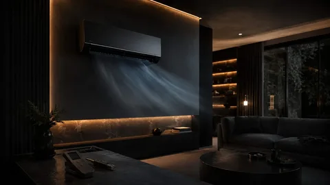 Wall-mounted indoor air conditioning unit in a Valencia living room