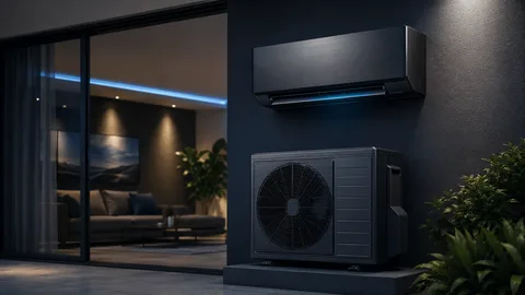 Wall-mounted split air conditioning unit installed in a Valencia apartment